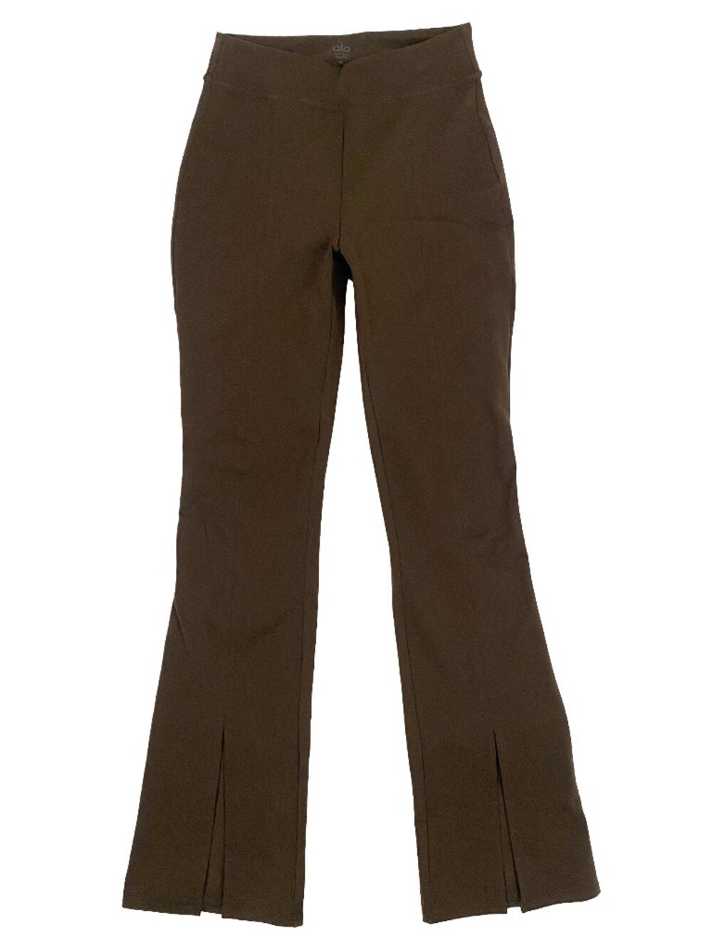 alo brown split hem leggings